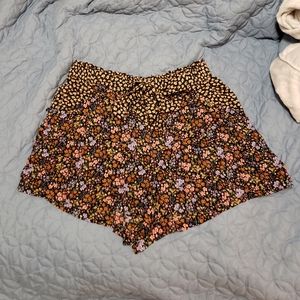 Floral American Eagle Paperbag Shorts